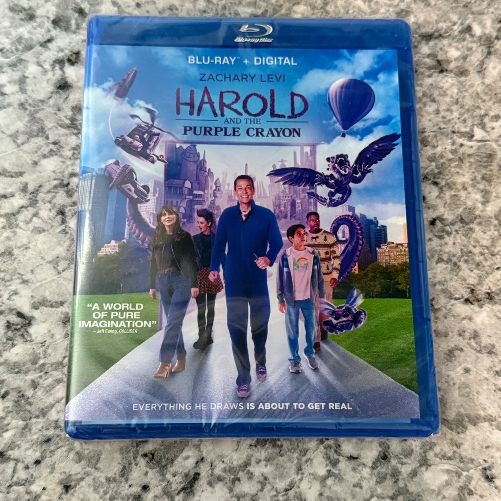 Harold and the Purple Crayon‎ Blu-ray + Digital New Sealed Zachary Levi Movie